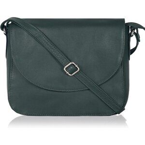 Genuine Leather Green Ndm Crossbody Purse Women Adjustable Strap Zipper Pockets
